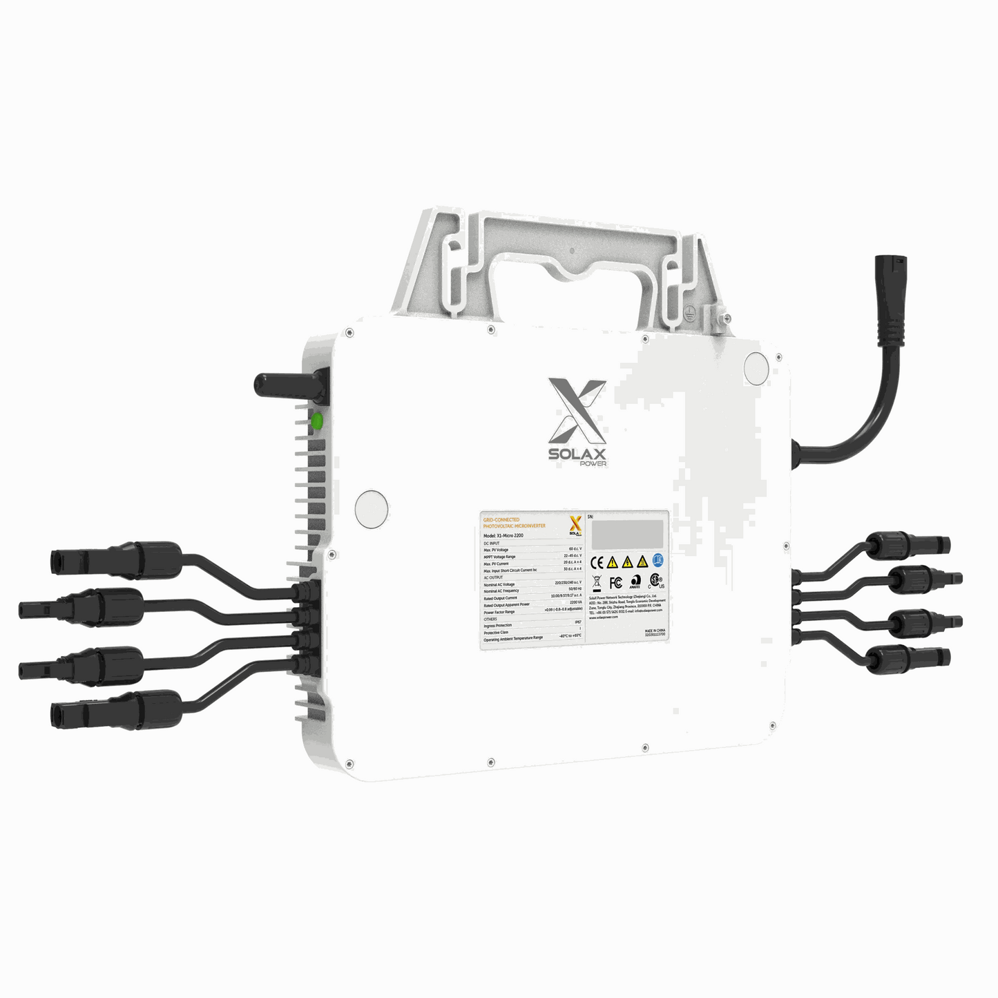 Micro-onduleur SolaX, 800W/800VA, monophasé - 15 ans de garantie