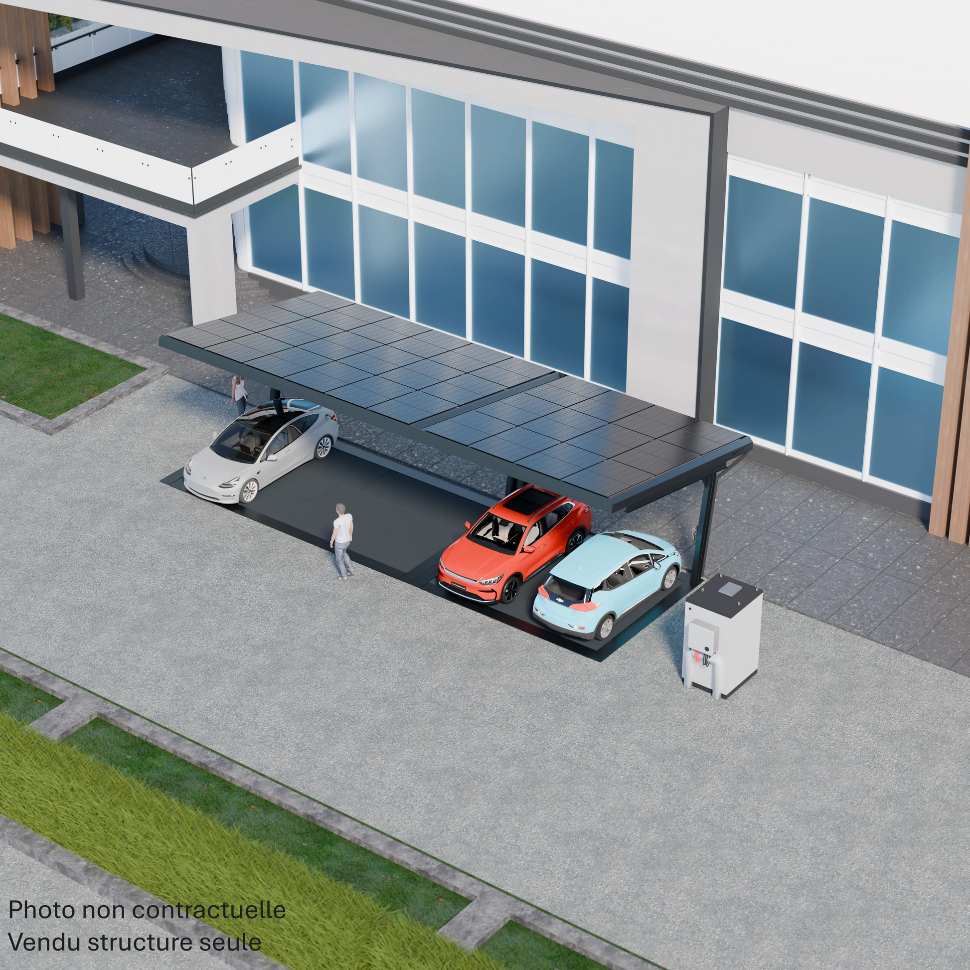 Carport HelioPark 3 places orientation nord