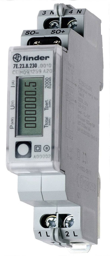 Finder Digitale groene teller 40A eenfasig