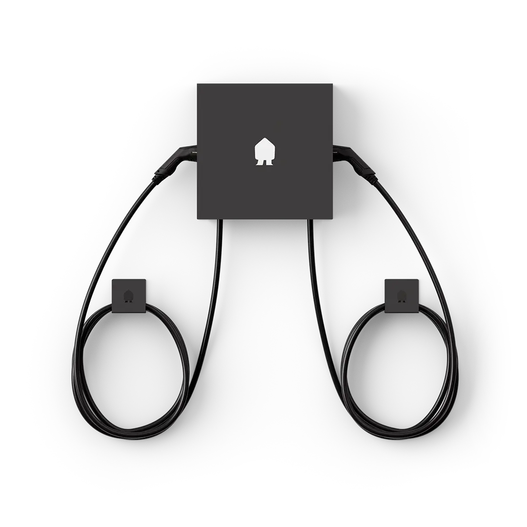 Chargeur Smappee EV WALL DUAL BLACK WITH 2 X CABLES, 22kW, triphasé, AC, Cable 5m, Type 2 - 2 ans de garantie