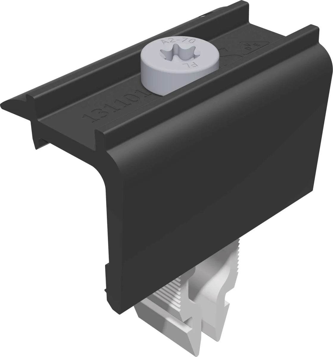 Zwarte QuickFix eindklem 30–40 mm 