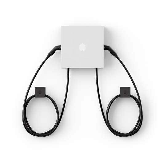 Charger Smappee EV WALL DUAL WHITE WITH 2 X CABLES EVDW-2332-C5-W Three phase 22kW AC Cable 5m Type 2 - 2 year warranty