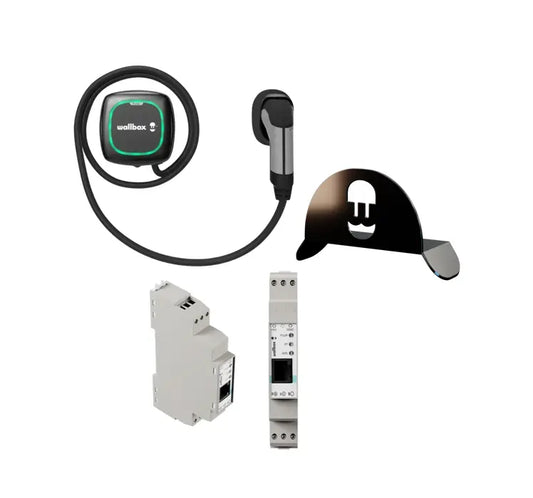 KIT WALLBOX PULSAR MAX 22KW BLACK 5M P1 CABLE HOLDER 