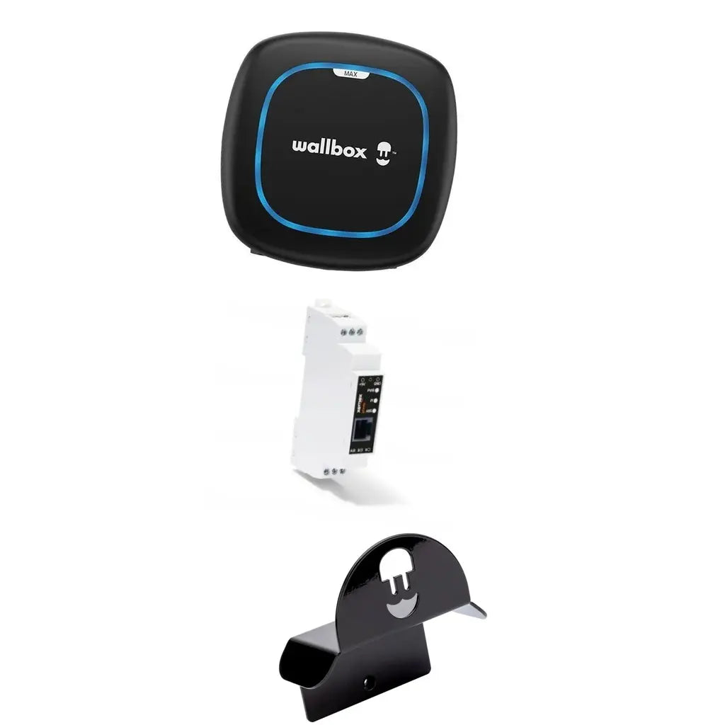 WALLBOX-PULSAR PRO-PROMO BUNDLE-22KW-BLACK-7M-P1-CABLE HOLDER