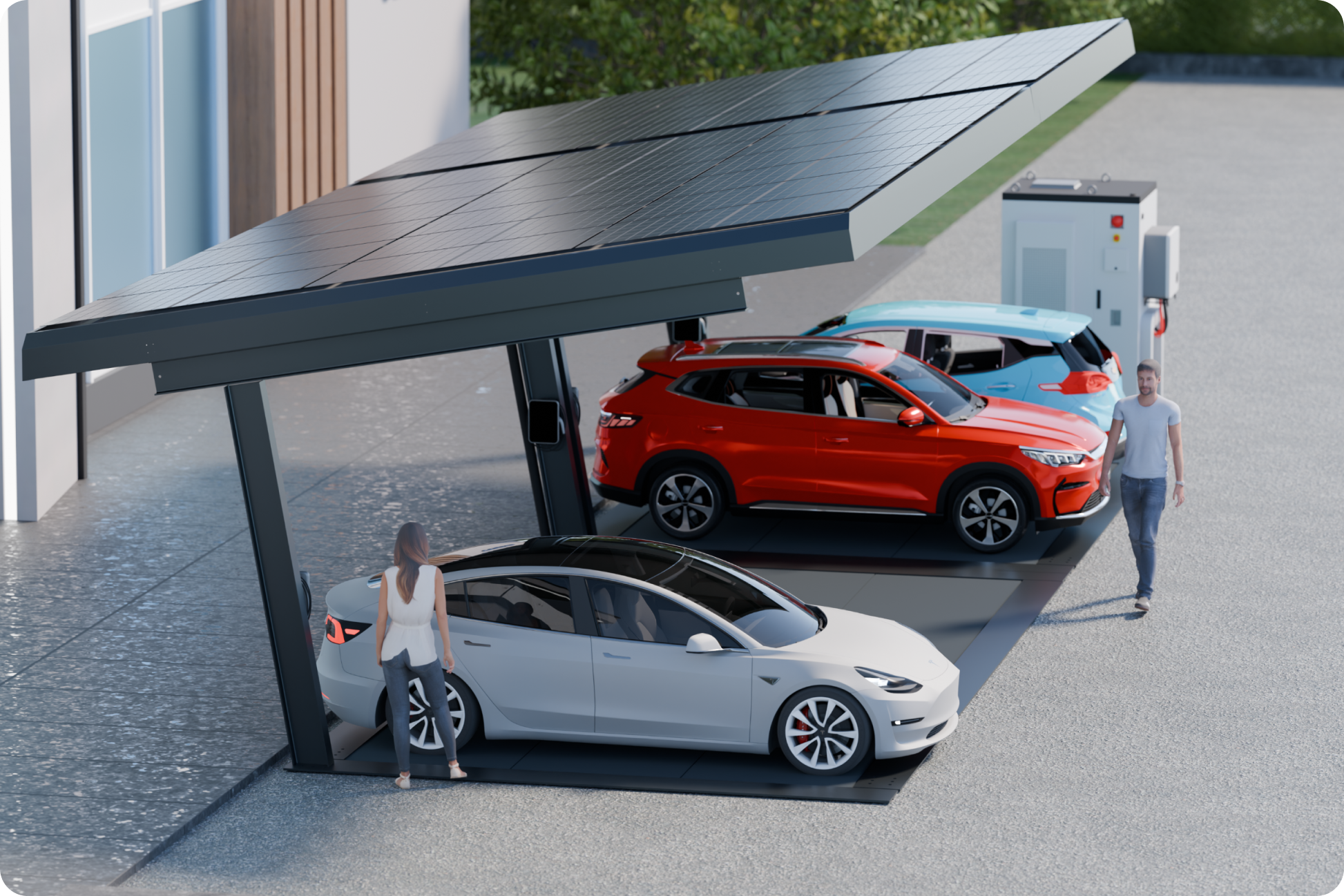 Energy Hub HelioPark: solar carport with EV charging