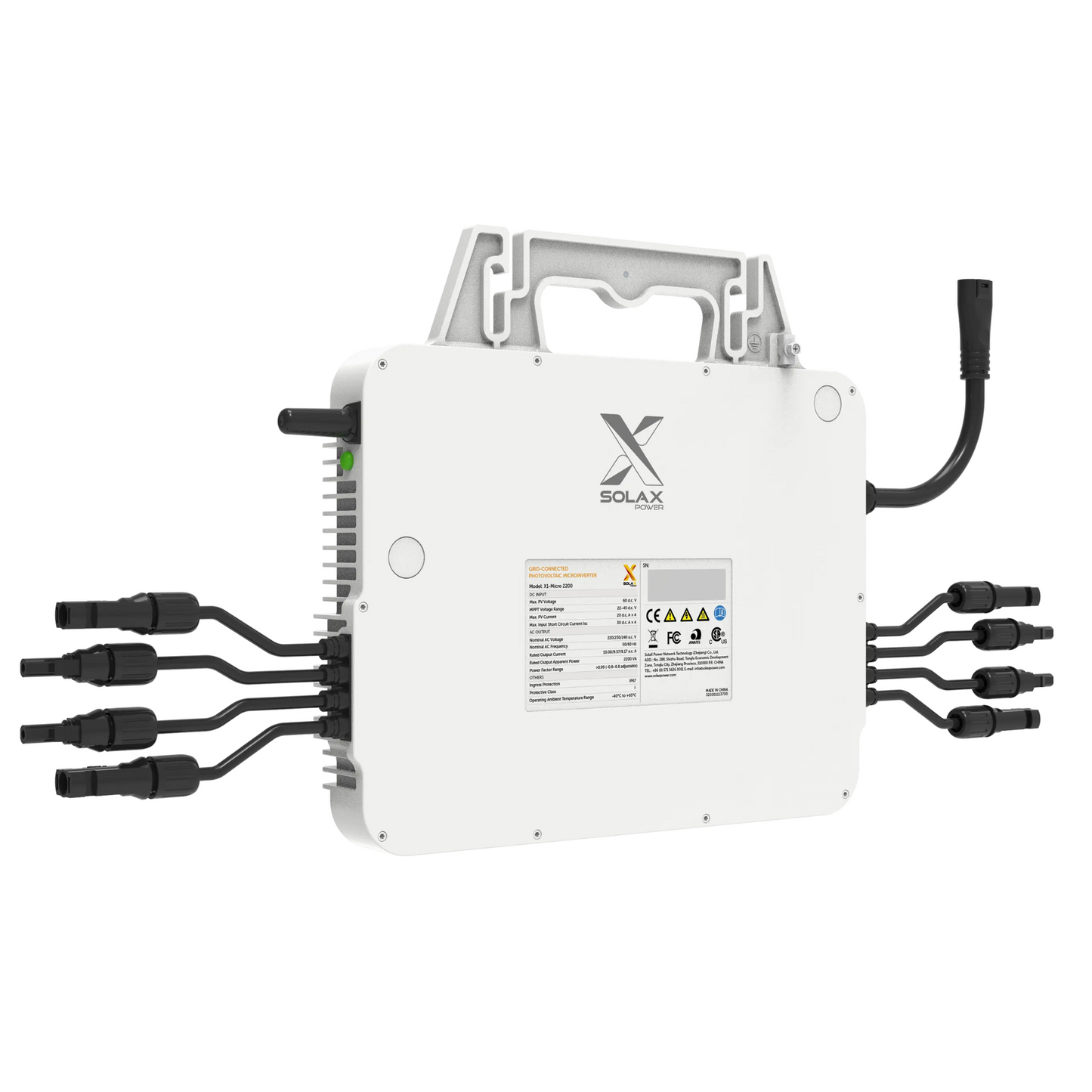 Micro-onduleur SolaX, 1000W/1000VA, monophasé - 15 ans de garantie