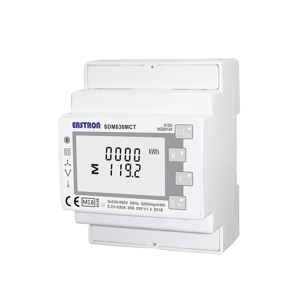 Energie‑meter SDM630MCT 100A/40mA, Single CT Channel, Chint RoHS (Three-Phase, 3 CTs, with 5m Communication Cable)