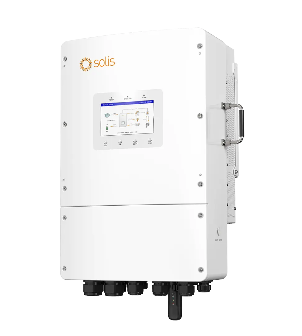 Onduleur Solis S6, 10kW/10kVA, hybride, triphasé, 2 MPPT, DC SW, pour batteries LV, Display 7", compteur & S2-WL-ST inclus - 10 ans de garantie