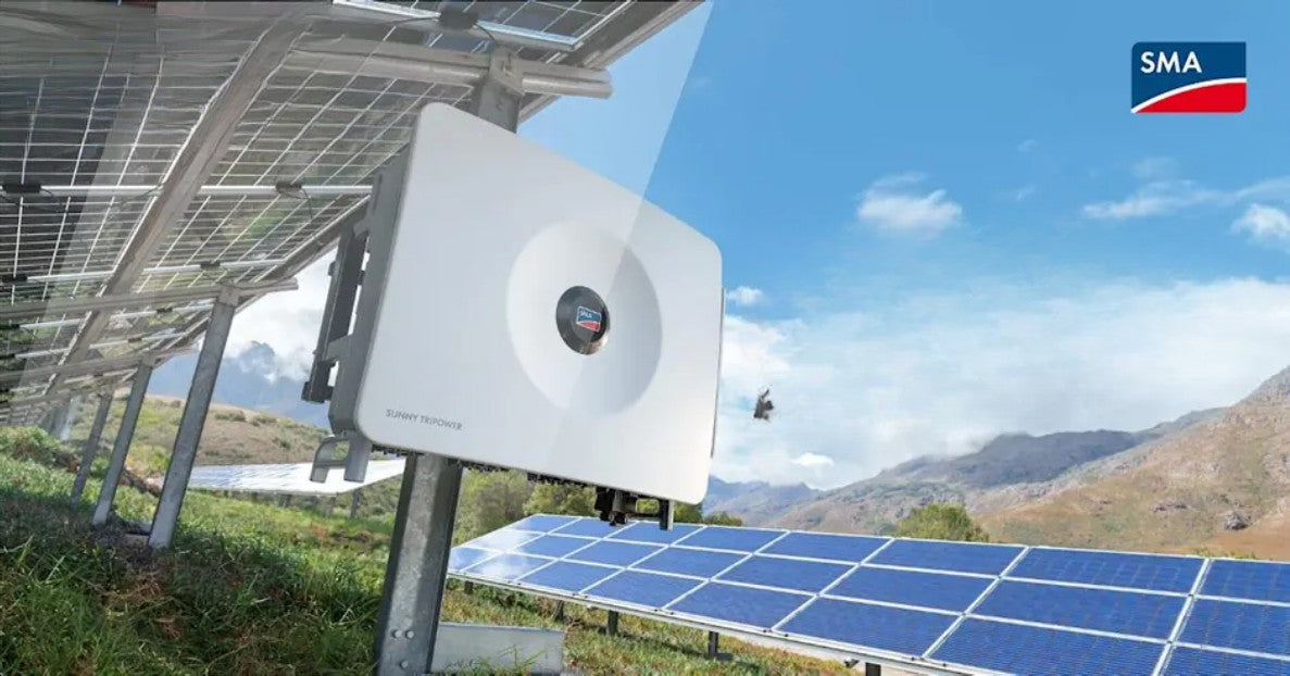 Onduleur SMA Sunny Tripower sur une installation photovoltaique au sol